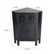 30 Inch Wooden 2 Door Corner Cabinet with 2 Drawers Black By Casagear Home BM229403