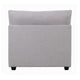 Fabric Armless Chair with Pillow Back Cushions and Tapered Feet Gray BM229621