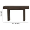 Rectangular Wooden Top Sofa Table with Side Panel Support, Taupe Gray By Casagear Home