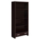 Milo Bookcase | 3 Shelf | 1 Drawer | Wood Frame | Dark Brown