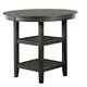 5 Piece Counter Height Table with Open Geometric Back Chairs Gray BM230008