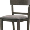 Wooden Counter Height Chair with Curved Back Set of 2 Charcoal Gray By Casagear Home BM230035