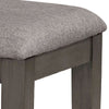 Rectangular Fabric Bench with Wooden Tapered legs Charcoal Gray BM230043