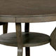 48 Inch Wooden Round Dining Table with Angled Legs, Brown