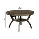48 Inch Wooden Round Dining Table with Angled Legs, Brown