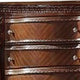 5 Drawer Wooden Chest with Oversized Scroll Legs Cherry Brown BM230106