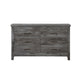 6 Drawer Wooden Dresser with Metal Bar Pulls Rustic Gray BM230133