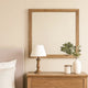 Kai Mirror | Square Wood Frame | Rough Hewn Texture | Brown