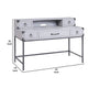 Logan Desk | 5 Drawer with Hutch | Ring Pull Handles | Gray BM230138