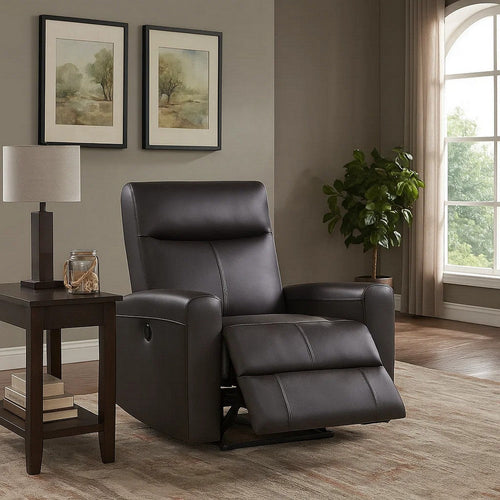 Max Power Recliner | Faux Leather | Tufted Back | Brown