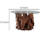 Wooden Tree Bark Design Dining Table Natural Light Brown By Casagear Home BM230285