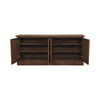 Traditional Wooden Buffet with Textured 2 Double Door Cabinet Brown BM230292