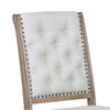 Lucia Side Chair Set | Tufted Back | Cabriole Legs | Brown & Cream