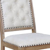 Lucia Side Chair Set | Tufted Back | Cabriole Legs | Brown & Cream