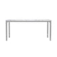 Faux Marble Dining Table with Straight Metal Legs Gray and White By Casagear Home BM230351