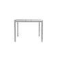 Faux Marble Dining Table with Straight Metal Legs Gray and White By Casagear Home BM230351