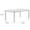 Faux Marble Dining Table with Straight Metal Legs Gray and White By Casagear Home BM230351