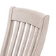 Wooden Counter Height Chair with Slatted Back Set of 2 Antique White BM230354