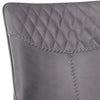 Leatherette Dining Chair with Diamond Pattern Stitching Set of 2 Gray BM230356