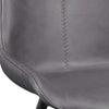 Leatherette Dining Chair with Diamond Pattern Stitching Set of 2 Gray BM230356