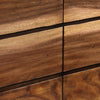 64 Inch 6 Drawer Wood Dresser with Fingertip Pulls Brown BM230391