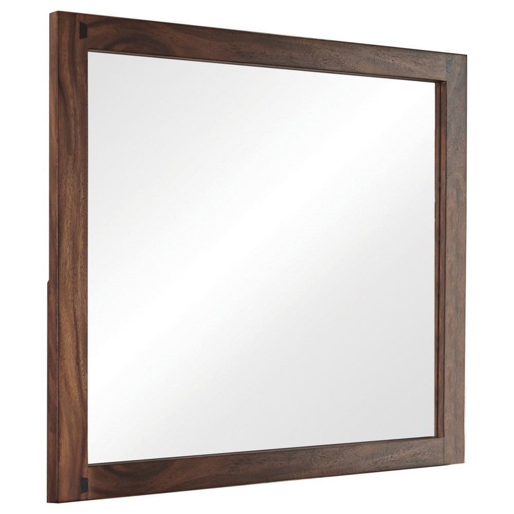 Kai Mirror | 44" Rectangular | Wood Frame | Brown