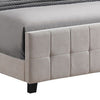 Grid Tufted Fabric Upholstered Queen Bed Beige BM230420