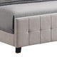 Grid Tufted Fabric Upholstered Queen Bed Beige BM230420