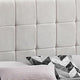 Grid Tufted Fabric Upholstered Queen Bed Beige BM230420