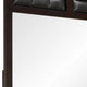Rectangular Wooden Frame Mirror with Leatherette Panels Brown BM230501