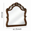 Bombe Wooden Frame Mirror with Crown Top and Carvings Dark Brown By Casagear Home BM230508