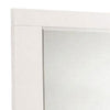 Rectangular Wooden Frame Mirror with Mounting Hardware White BM230509