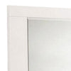 Rectangular Wooden Frame Mirror with Mounting Hardware, White