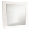 Rectangular Wooden Frame Mirror with Mounting Hardware, White