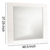 Rectangular Wooden Frame Mirror with Mounting Hardware, White