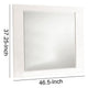Rectangular Wooden Frame Mirror with Mounting Hardware, White