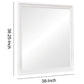 Molded Wooden Frame Mirror with Mounting Hardware White By Casagear Home BM230514