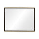 Rectangular Wooden Frame Mirror with Gold Trim, Espresso Brown