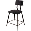 Fabric Counter Height Chairs with Angled Metal Legs Set of 2 Black BM230600