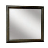 Rectangular Wooden Frame Mirror with Dual Tone Look, Brown