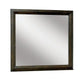 Rectangular Wooden Frame Mirror with Dual Tone Look, Brown