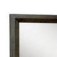 Rectangular Wooden Frame Mirror with Dual Tone Look Brown BM230614