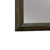 Rectangular Wooden Frame Mirror with Dual Tone Look Brown BM230614