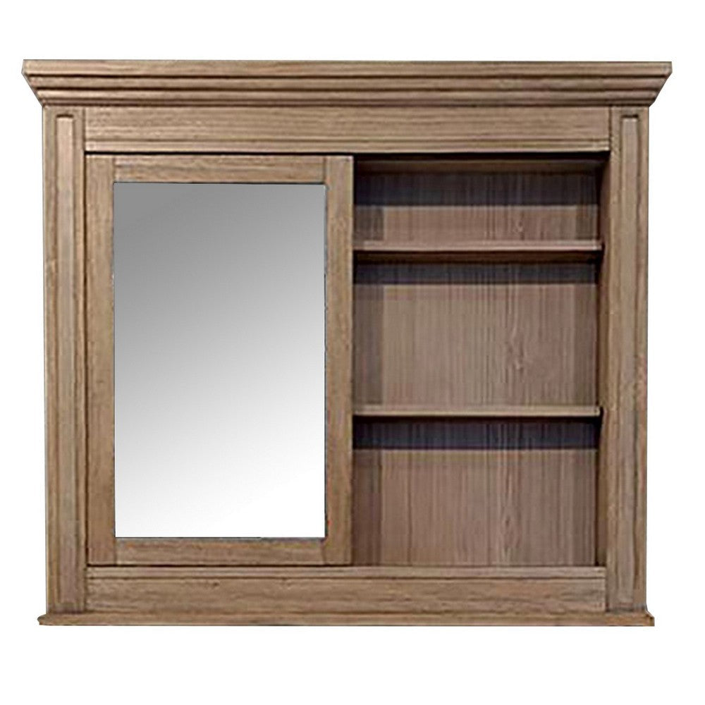 5 MM Beveled Cabinet Mirror with Storage Brown BM230633