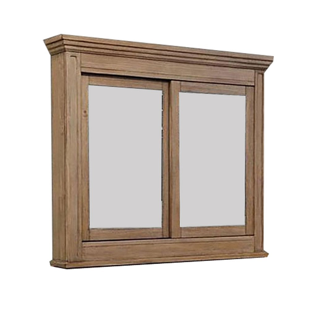 5 MM Beveled Cabinet Mirror with Storage, Brown