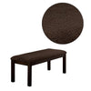 18 Inch Padded Bench with Wooden Frame Brown BM230635