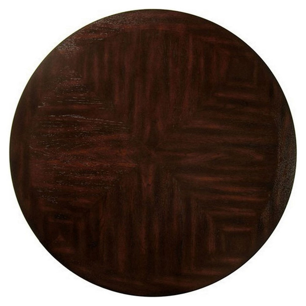Jude Dining Table | 48’’ Round | Modern Style | Bottom Shelf | Brown BM230639