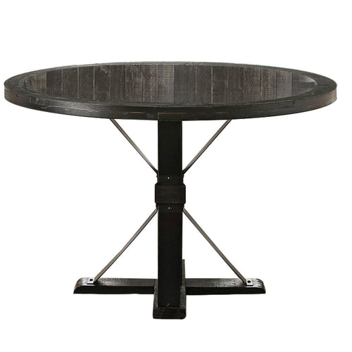 Jude Dining Table | Round Top | Pedestal Base | Antique Black