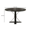 Round Dining Table with Pedestal Base Antique Black By Casagear Home BM230640