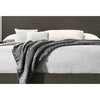 Wooden Eastern King Bed with LED Storage Shelf Gray BM230684